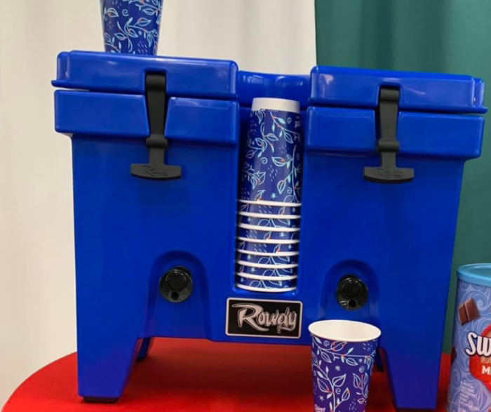 blue rowdy cooler